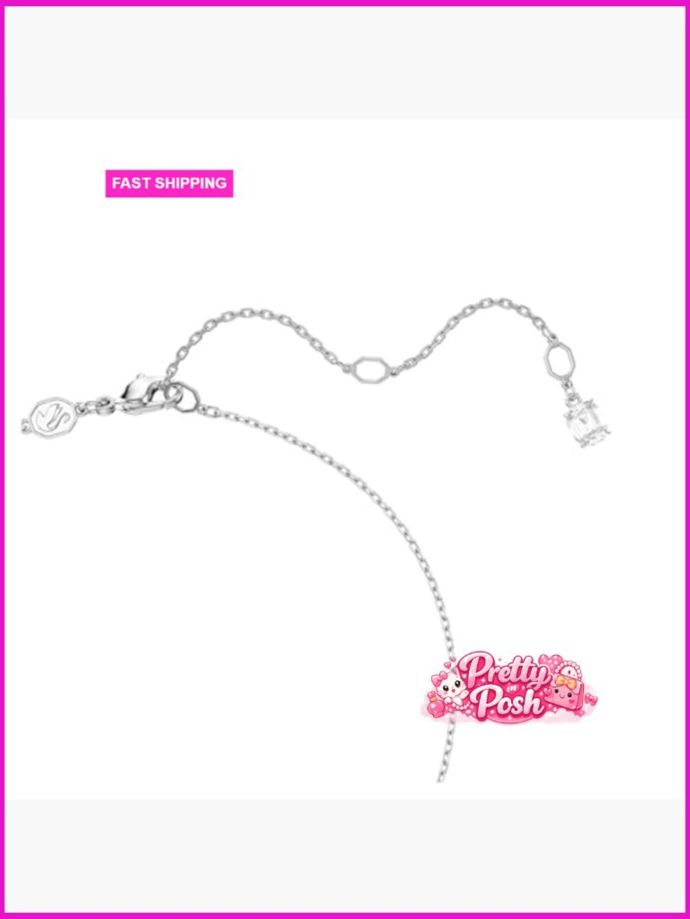 Swarovski Crystal & Pearl Jewelry Set - Necklace, Earrings & Bracelet - Rhodium - Picture 3 of 7